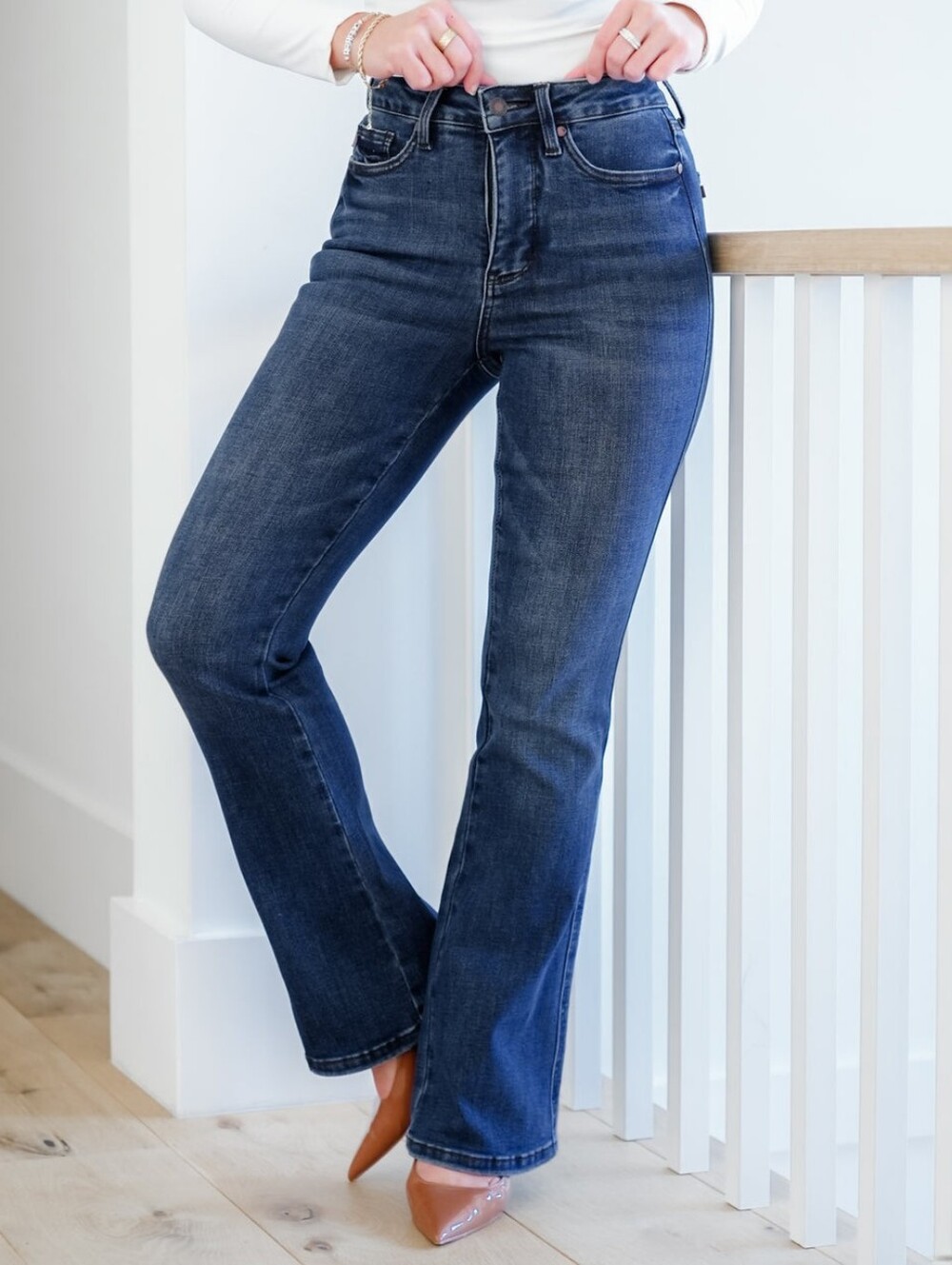 Judy Blue High Waist Tummy Control Boot Cut Jeans Sz 25